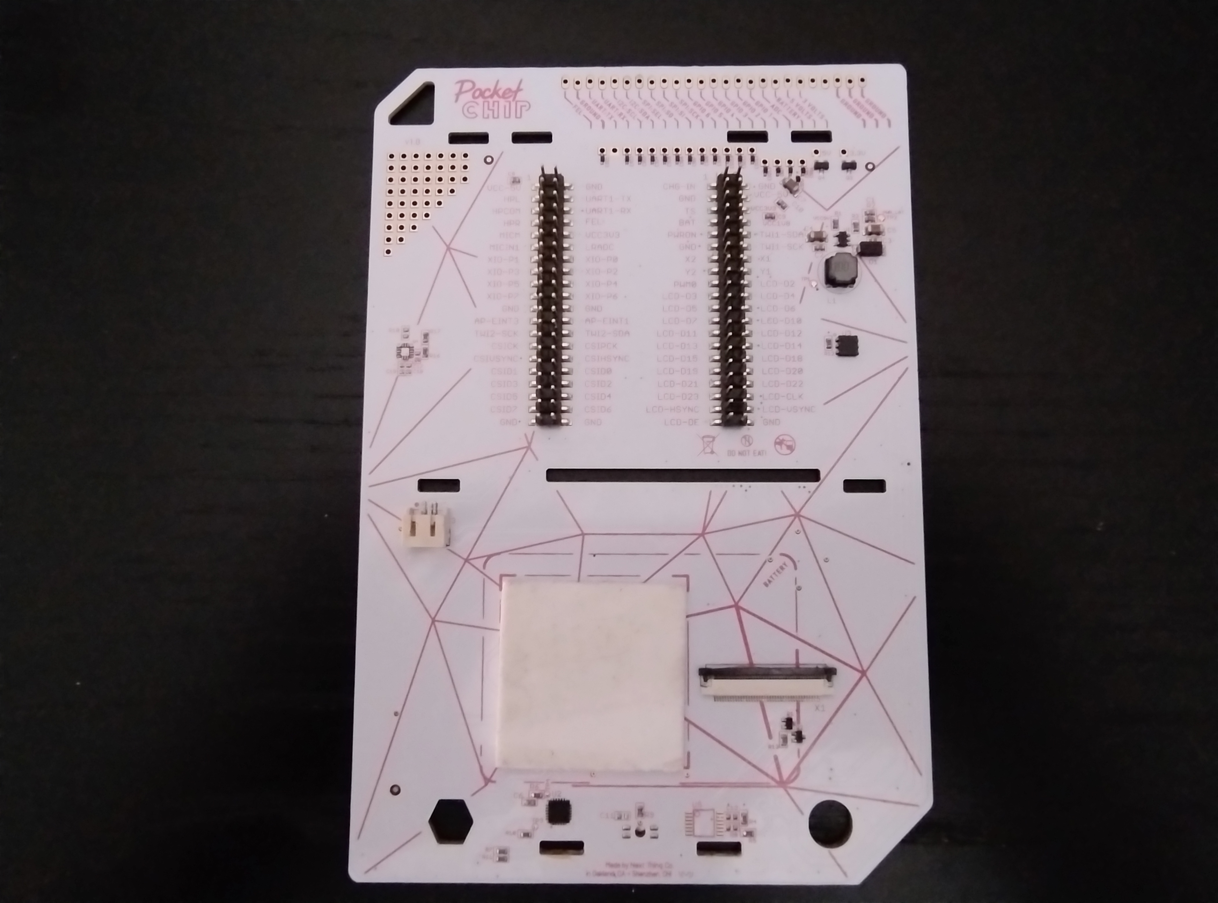 PocketCHIP's board's back